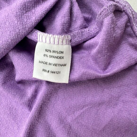 Bette & Court Purple Short Sleeve Polo Shirt Nylon Spandex Mesh Vents Size XS - Picture 5 of 10